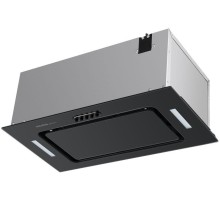 ВЫТЯЖКА HOMSair CROСUS PUSH 52 Glass Black/ полновстраиваемая, кнопочное управление, 3 скорости, 850 м3/ч, до 30 м2, 53 дБ, угольный фильтр CF02X - 2 шт, ШхВхД: 518х191х290 мм, черный цвет