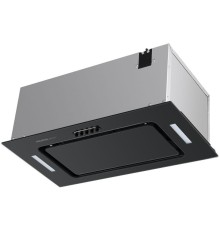 ВЫТЯЖКА HOMSair CROСUS PUSH 52 Glass Black/ полновстраиваемая, кнопочное управление, 3 скорости, 850 м3/ч, до 30 м2, 53 дБ, угольный фильтр CF02X - 2 шт, ШхВхД: 518х191х290 мм, черный цвет