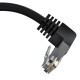 GCR Патч-корд прямой 20.0m UTP кат.5e, черный, верхний угол, литой, ethernet high speed, RJ45, T568B