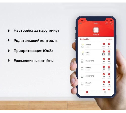 MESH система/ AC1300 Whole Home Mesh Wi-Fi System, 2× Internal Antennas, 2×GB ports  (WAN/LAN)