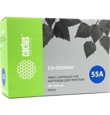 -/ Картридж лазерный Cactus CS-CE255AS CE255A черный (6000стр.) для HP LJ P3011/P3015