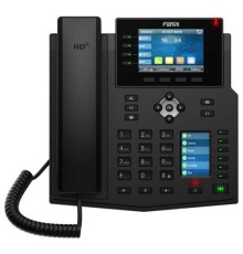 SIP-Телефон Fanvil X5U, 16 SIP-акк., 3,5", 480x320 Цвет. экран, POE, БП в комп., 2x1 Gbps, BT 4.2, Чёрный