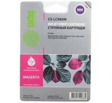-/ Картридж струйный Cactus CS-LC980M пурпурный (16мл) для Brother DCP-145C/165C/MFC-250C/290C