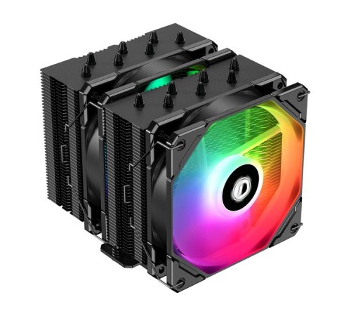 Кулер для процессора ID-COOLING SE-207-XT ARGB LGA20XX/1700/1200/115X/AM5/AM4 (8шт/кор, TDP 280W, PWM, черный, 7 тепл.трубок + медная база, 2 x FAN 120mm,  Addressable RGB LED) RET