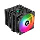 Кулер для процессора ID-COOLING SE-207-XT ARGB LGA20XX/1700/1200/115X/AM5/AM4 (8шт/кор, TDP 280W, PWM, черный, 7 тепл.трубок + медная база, 2 x FAN 120mm,  Addressable RGB LED) RET