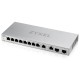 Коммутатор Мультигигабитный Smart L2 коммутатор Zyxel XGS1210-12, 8xGE, 2x1/2,5GE, 2xSFP+, настольный, бесшумный