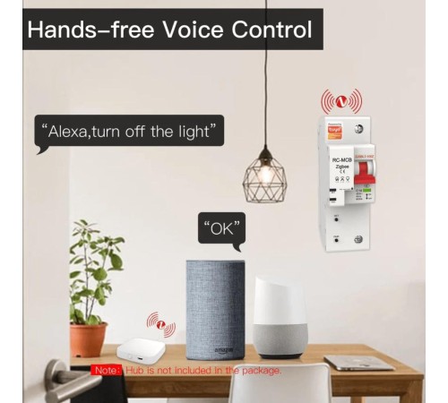 Выключатель автоматический MOES Zigbee circuit breaker 1P 16A Выключатель автоматический MOES Zigbee circuit breaker 1P 16A