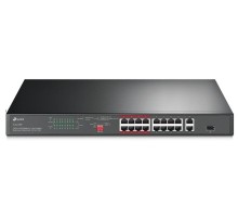 коммутатор TP-Link TL-SL1218P, 16-Port 10/100Mbps + 2-Port Gigabit Rackmount Switch with 16-Port PoE+