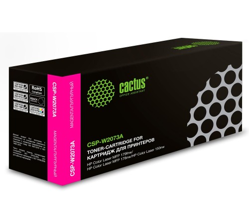 -/ Картридж лазерный Cactus CSP-W2073A пурпурный (700стр.) для HP Color Laser 150a/150nw/178nw MFP/179f