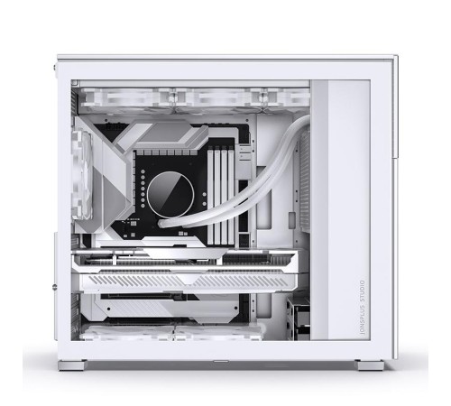 Корпус без блока питания/ Case JONSBO D41 STD SCREEN, Midi-Tower, no fan, 1xUSB-A 3.2 + 1xUSB-C 3.2, ATX, mATX, White