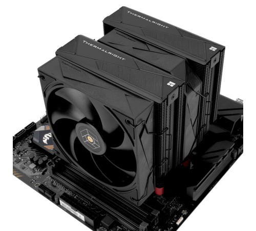 Кулер для процессора/ CPU Cooler Thermalright Royal Pretor 130 Black (4-pin PWM, 158mm, Ni/Cu, 6x6mm, 1x120+1x130mm, 80.45CFM/81.88CFM, 29.4dBA/28.3dBA, 2150PM/1750RPM, S: 1200, 1700, 1851, 2011, 2066, 115X, AM4, AM5, black) Кулер для процессора/ CPU Cooler Thermalright Royal Pretor 130 Black (4-pin PWM, 158mm, Ni/Cu, 6x6mm, 1x120+1x130mm, 80.45CFM/81.88CFM, 29.4dBA/28.3dBA, 2150PM/1750RPM, S: 1200, 1700, 1851, 2011, 2066, 115X, AM4, AM5, black)