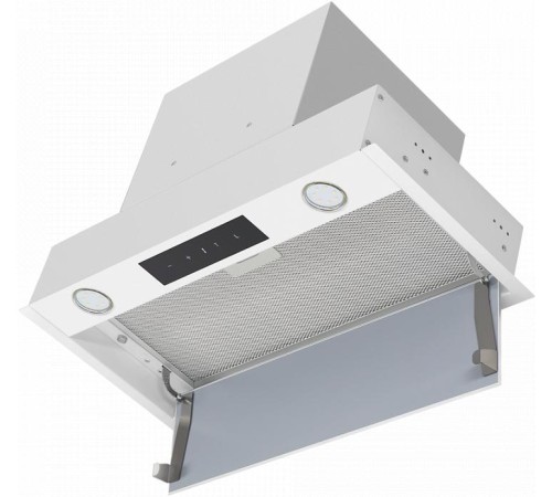 ВЫТЯЖКА MAUNFELD FANTASY LIGHT 60 White/ ширина 600 мм, полновстраиваемая, сенсорное управление, 3 скорости, 800 м3/ч, 40 дБ, светодиодное LED освещение, опция: угольный фильтр CF190C, белый цвет