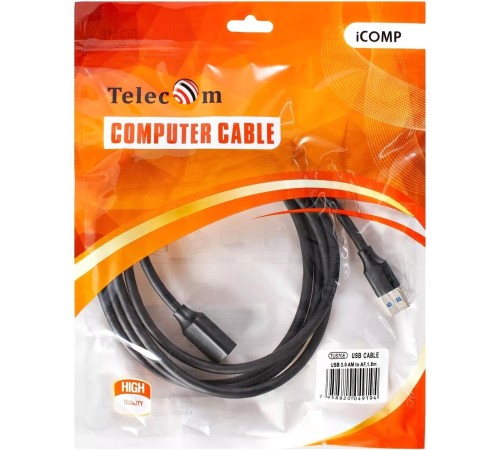 Кабель/ Кабель удлинительный USB3.0 Am-Af 1.8m Telecom черный (TUS708-1.8M)