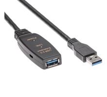 Кабель-адаптер/ Кабель-адаптер USB3.0-repeater, удлинительный активный <Am-->Af> 10м iOpen (Aopen/Qust)<ACU827A-10M>