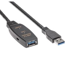 Кабель-адаптер/ Кабель-адаптер USB3.0-repeater, удлинительный активный <Am-->Af> 10м iOpen (Aopen/Qust)<ACU827A-10M>