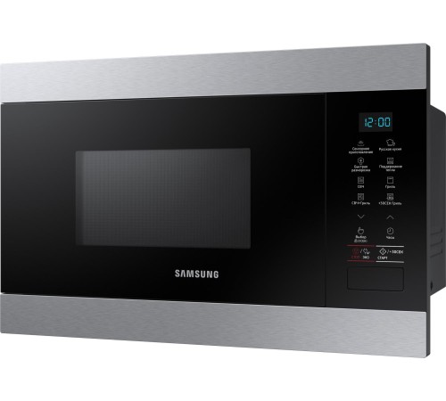 встраиваемая микроволновая печь Samsung 595x380x320 mm, 22 liters., touch control, door type - button, grill,color- stainless steel