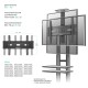 ONKRON мобильная стойка для ТВ и профессиональных дисплеев 40"-70", макс 45.5кг, чёрная TS1552