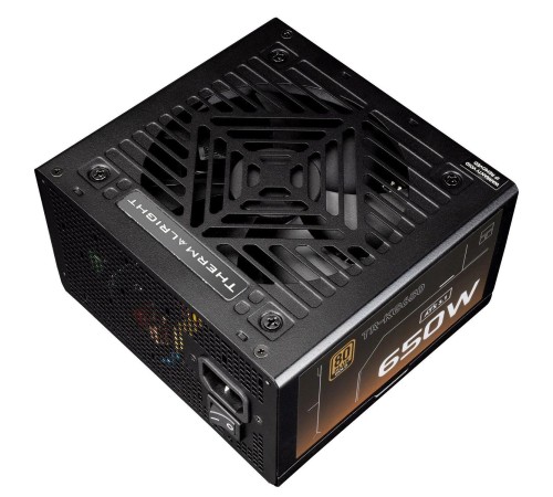 Блок питания 650W/ Power Supply Thermalright, 650W 80+ Gold (ATX, 3.1, Full modular, 1x24(20+4)pin, 2xCPU 8(4+4)pin, 2xPCIe*2 8(6+2)pin, 3xSATA3, 2xMOLEX4pin, Active, 120x120mm, 150x140x86mm, APFC, OVP, UVP, SCP, OCP, OTP, OPP, black)