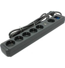 Сетевой фильтр Defender DFS 501 2,0м, 2 USB-порта, 6 розеток/ Surge Protector Defender DFS 501 2,0м, 2 USB-ports, 6 outlets