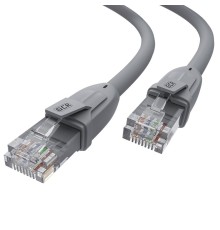 GCR Патч-корд прямой 1.0m UTP кат.6, серый, 24 AWG, ethernet high speed, RJ45, T568B, GCR-52544