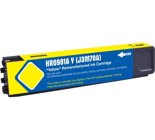 -/ Картридж струйный Cactus CS-J3M70A 981A желтый для HP PageWide 556dn Enterprise/586dn