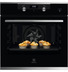 Встраиваемые электрические духовки ELECTROLUX/ Духовой шкаф с паром SteamBake, основной цвет - нержавеющая сталь, утапливаемые переключатели,ЖК-дисплей, будильник, таймер отключения, отложенный старт, хромированные направляющие из нержавеющей стали Easy E