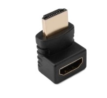Кабель/ Переходник GoPower HDMI (m)-HDMI (f) угловой 4K 60Hz черный в пакете (1/500)