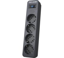 Сетевой фильтр Pilot SG 5 розеток (GP с заземлением), 15А/3.3кВа, автомат, 1.8 м, графит/ Surge protector Pilot sG-Max 5 outlets (GP), 15А/3.3 kVt, automatic circuit-breaker, 1.8 m, gfaphite