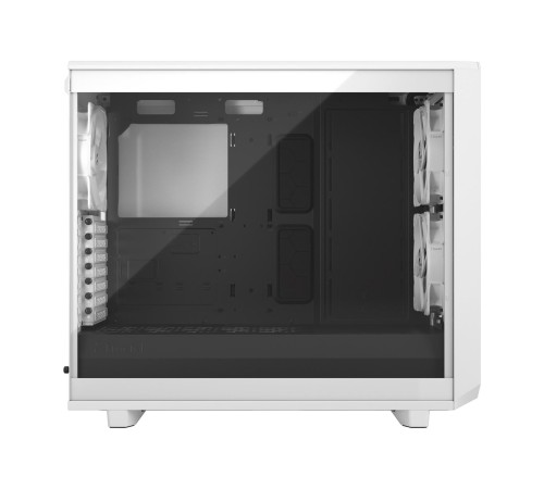 Корпус ПК без блока питания/ Case Fractal Design Meshify 2 Lite TG Clear Tint, Midi-Tower, 3x140mm, 2xUSB-A 3.2 E-ATX, ATX, mATX, mITX White