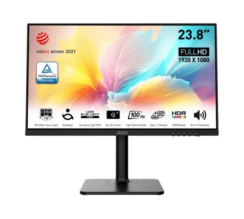 Монитор LCD 23.8'' 16:9 1920х1080(FHD) IPS, nonGLARE, 100 Hz, 300 cd/m2, H178°/V178°, 1000:1, 16.7M, 1ms, HDMI, USB-C, Height adj, Pivot, Tilt, Swivel, Speakers, 1Y, Black Монитор LCD 23.8'' 16:9 1920х1080(FHD) IPS, nonGLARE, 100 Hz, 300 cd/m2, H178°/V178°, 1000:1, 16.7M, 1ms, HDMI, USB-C, Height adj, Pivot, Tilt, Swivel, Speakers, 1Y, Black