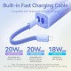Power Bank Vention 5000mAh(USB-C + Lightning) 20W Серо-белый, шт.