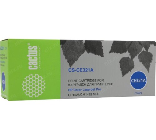 -/ Картридж лазерный Cactus CS-CE321A CE321A голубой (1300стр.) для HP LJ CP1525