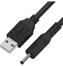GCR Кабель питания 1.0m USB AM / DC Jack 3.5mm, черный