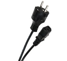 Кабель/ Кабель компьютер - розетка 220V <1.8м> (Европейский стандарт)  <TP021-1.8-BK>