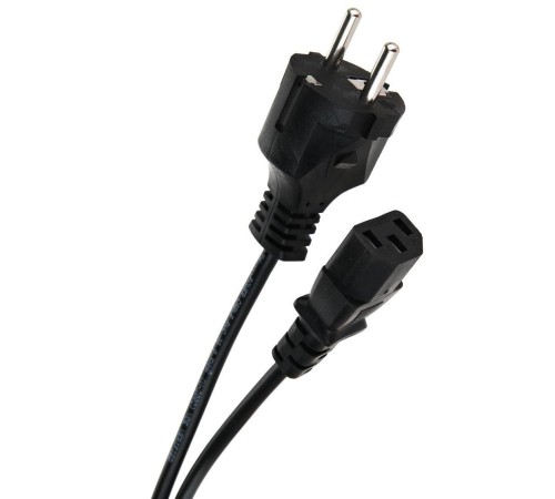 Кабель/ Кабель компьютер - розетка 220V <1.8м> (Европейский стандарт)  <TP021-1.8-BK>