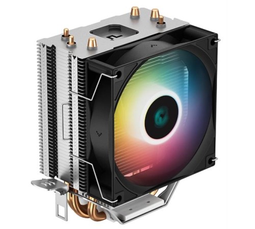 Кулер для процессора DEEPCOOL AG300 LED LGA1700/1200/115X/AM5/AM4 (36шт/кор, TDP 150Вт, PWM, Multi-Color LED Lighting, Fan 92mm, 3 тепл. Трубки прямого контакта) RET (R-AG300-BKLNMN-G)