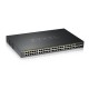 Коммутатор/ ZYXEL NebulaFlex Pro GS2220-50HP Hybrid L2 PoE+ Switch, 19 "rack, 44xGE PoE +, 4xCombo (SFP / RJ-45 PoE+), 2xSFP, 375W PoE Budget, Standalone / Cloud Management
