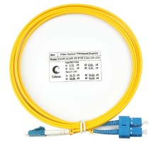 Шнур оптический Cabeus FOP(d)-9-LC-SC-2m Шнур оптический duplex LC-SC 9/125 sm 2м LSZH