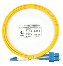 Шнур оптический Cabeus FOP(d)-9-LC-SC-2m Шнур оптический duplex LC-SC 9/125 sm 2м LSZH
