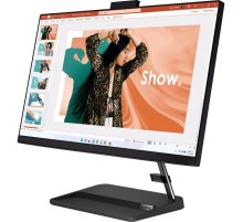 Моноблок/ Lenovo IdeaCentre AIO 3 24IAP7   23.8"(1920x1080 IPS)/Intel Core i5 12450H(2Ghz)/8192Mb/512SSDGb/noDVD/Int:Intel UHD Graphics/Cam/BT/WiFi/war 1y/7.03kg/black/noOS + RU kbd, mouse USB