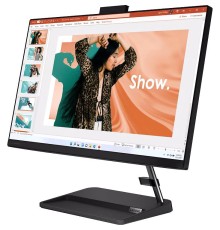 Моноблок/ Lenovo IdeaCentre AIO 3 24IAP7   23.8"(1920x1080 IPS)/Intel Core i5 12450H(2Ghz)/8192Mb/512SSDGb/noDVD/Int:Intel UHD Graphics/Cam/BT/WiFi/war 1y/7.03kg/black/noOS + RU kbd, mouse USB
