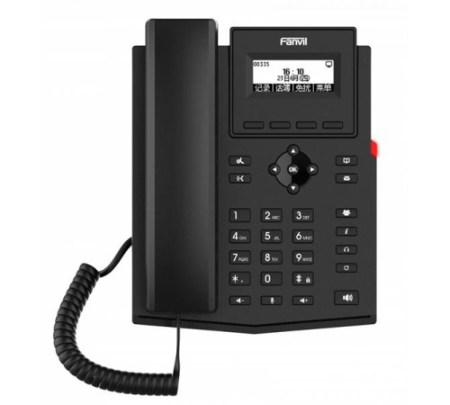 телефон Fanvil X301P, 2 SIP-акк., 2,3", 132x64 Ч/Б экран, POE, БП в комп., 2x100 Mbps телефон Fanvil X301P, 2 SIP-акк., 2,3", 132x64 Ч/Б экран, POE, БП в комп., 2x100 Mbps