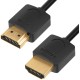 Greenconnect Кабель SLIM 1.0m HDMI 2.0, черный Slim, OD3.8mm, HDR 4:2:2, Ultra HD, 4K 60 fps 60Hz, 3D, AUDIO, 18.0 Гбит/с, 32/32 AWG, GCR-51594