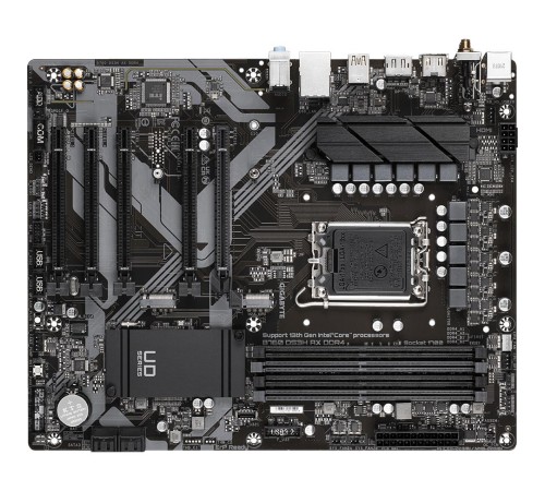 Материнская плата/ MB GIGABYTE INTEL B760 s1700, 4xDDR4(128GB), HDMI 2.0/DP, 1xPCIe 4.0x16, 4xPCIe 3.0x16, 1xLAN, Wi-Fi, BT, 4xSATA 6Gb/s, 2xM.2, 1xUSB-C, 1xUSB 3.2, 4xUSB 2.0, 1xPS/2, ATX Материнская плата/ MB GIGABYTE INTEL B760 s1700, 4xDDR4(128GB), HDMI 2.0/DP, 1xPCIe 4.0x16, 4xPCIe 3.0x16, 1xLAN, Wi-Fi, BT, 4xSATA 6Gb/s, 2xM.2, 1xUSB-C, 1xUSB 3.2, 4xUSB 2.0, 1xPS/2, ATX