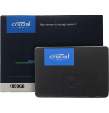 Твердотельный накопитель/ Crucial SSD BX500, 1000GB, 2.5" 7mm, SATA3, 3D TLC, R/W 540/500MB/s, TBW 360, DWPD 0.2 (12 мес.)