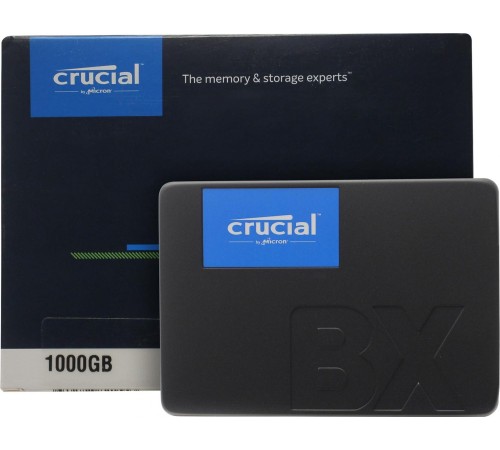 Твердотельный накопитель/ Crucial SSD BX500, 1000GB, 2.5" 7mm, SATA3, 3D TLC, R/W 540/500MB/s, TBW 360, DWPD 0.2 (12 мес.) Твердотельный накопитель/ Crucial SSD BX500, 1000GB, 2.5" 7mm, SATA3, 3D TLC, R/W 540/500MB/s, TBW 360, DWPD 0.2 (12 мес.)