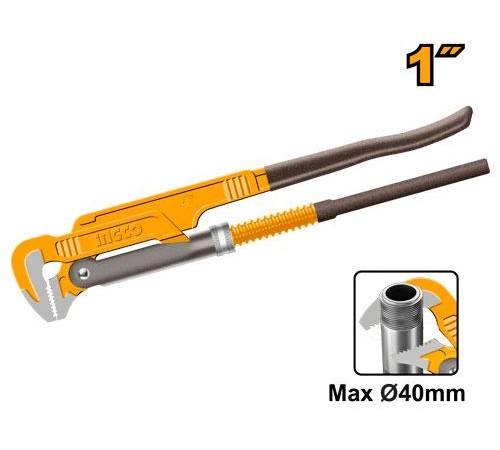 Сверхмощный шведский трубный ключ на 90° Ingco HPW04011,макс. 40мм Сверхмощный шведский трубный ключ на 90° Ingco HPW04011,макс. 40мм