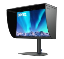 Мониторы/ Benq SW272Q 27'', 2560x1440, IPS,  60Hz, 1000:1, 300cd, 5ms, 2*HDMI, DP; 2*USB 3.0, USB C*90W, Height adj 140, Pivot, 100% sRGB, Flicker-free;Low Blue Light, Calibration Report, Shading Hood, 3Y, Grey