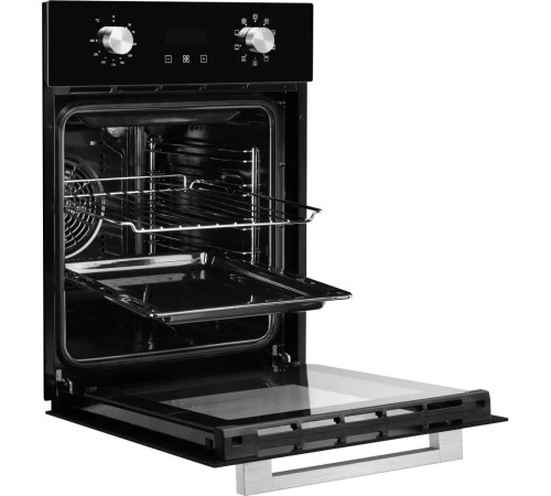 Электрический духовой шкаф Monsher/ ширина 45 см, High-Tech, 50 л, гидролизная очистка, 9 режимов, черный/нерж. сталь Электрический духовой шкаф Monsher/ ширина 45 см, High-Tech, 50 л, гидролизная очистка, 9 режимов, черный/нерж. сталь