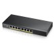Коммутатор Smart L2 PoE+ Zyxel NebulaFlex GS1915-8EP, 8xGE PoE+, бесшумный (без вентилятора), бюджет PoE 60 Вт